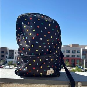 Amazon Kids Polka Dot Backpack - Black with Multicolor Dots